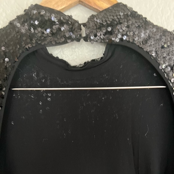 Shimmer In the Night Black Sequin Backless Mermaid Maxi Dress - Picture 7 of 11